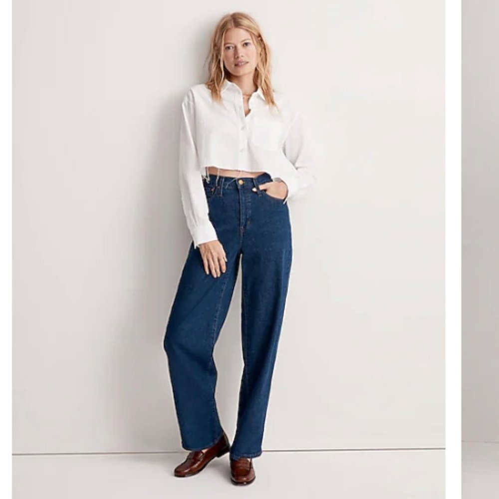 MADEWELL The Perfect Vintage Wide-Leg Jean - size 30 - Fairdale Wash